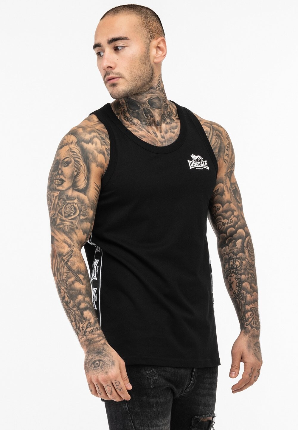 

Топ SINGLET NORMALE PASSFORM CLOUSTA Lonsdale, цвет black white