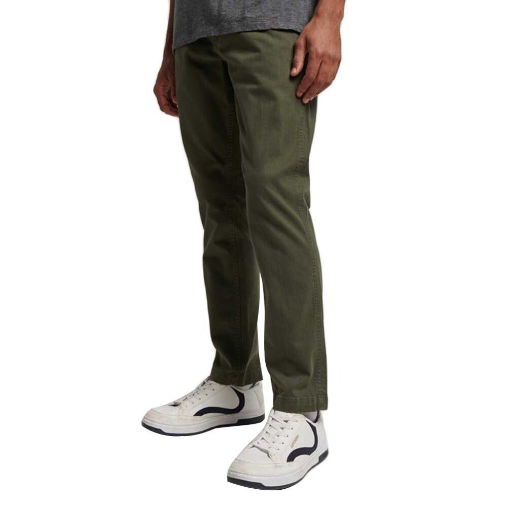 

Брюки Superdry Officers Slim Chino Trousers Chino, зеленый