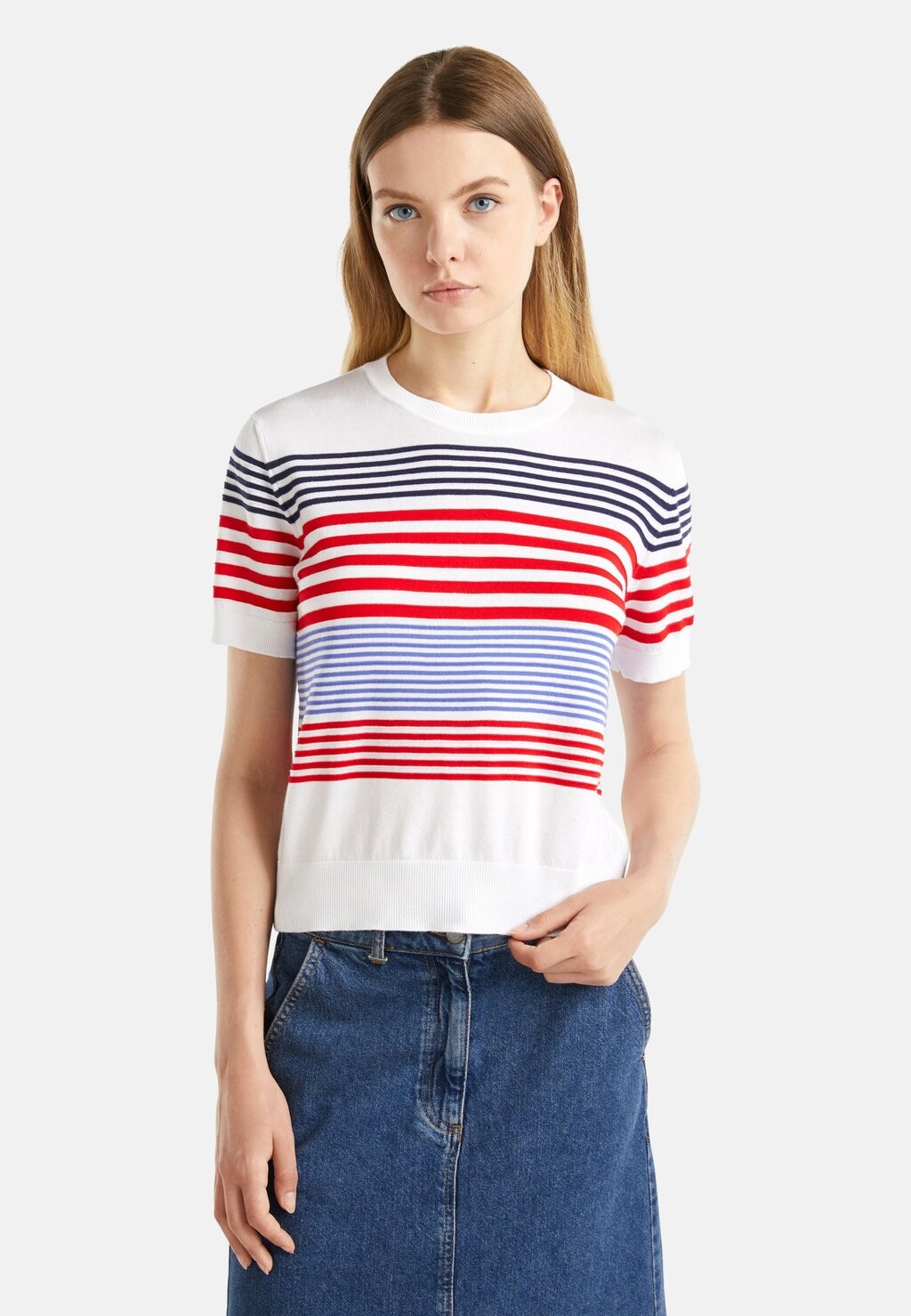 

Принт на футболке United Colors of Benetton, белый