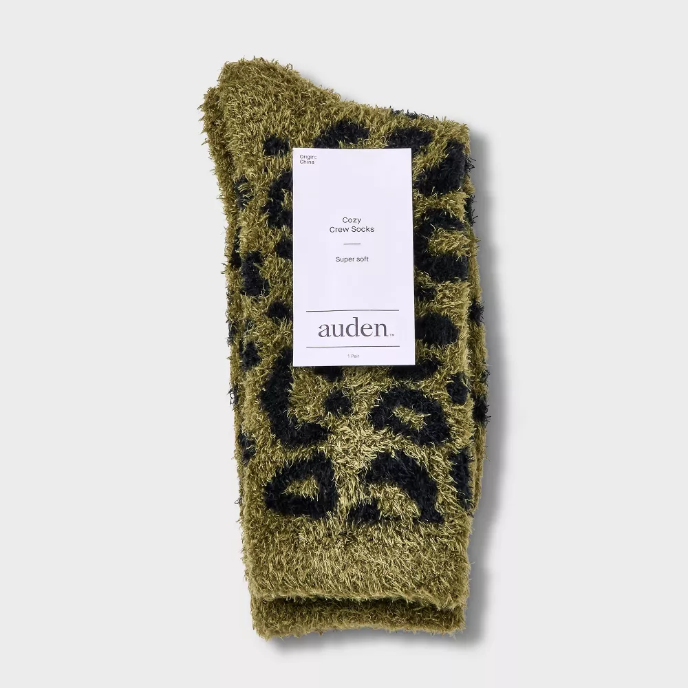 

Женские носки с леопардовым принтом Cozy Crew - Auden, цвет Olive Green