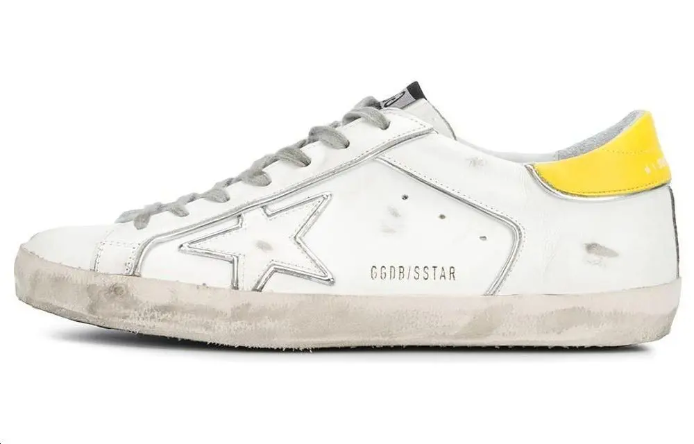 

Кроссовки Golden Goose Super-Star Skateboarding Shoes Men Low-top White And Yellow, белый/желтый