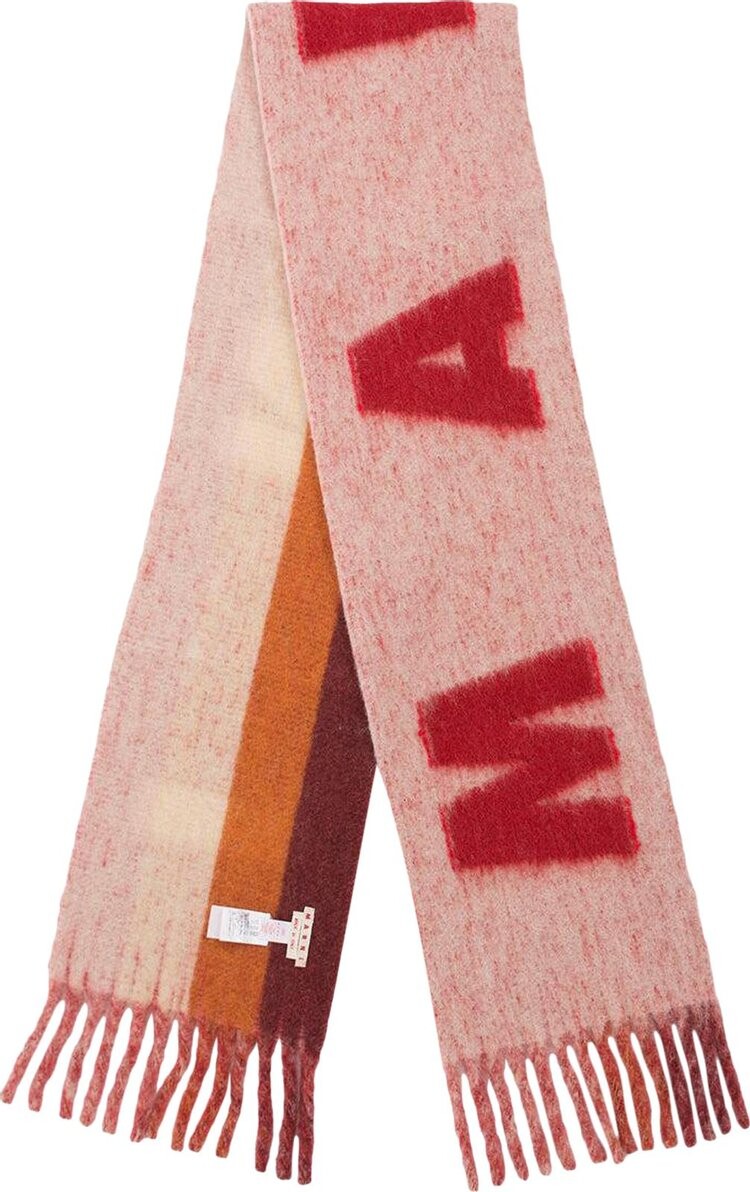 

Шарф Marni Mohair Logo 'Pink/Red', розовый