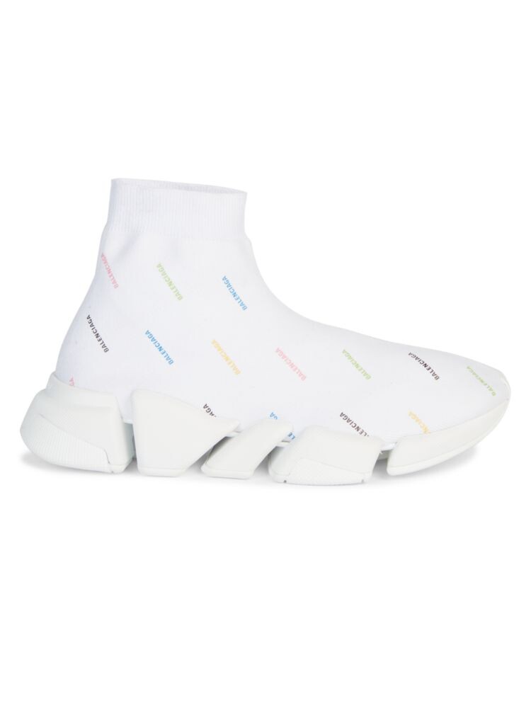

Кроссовки Speed 2.0 с логотипом Balenciaga, цвет White Multi