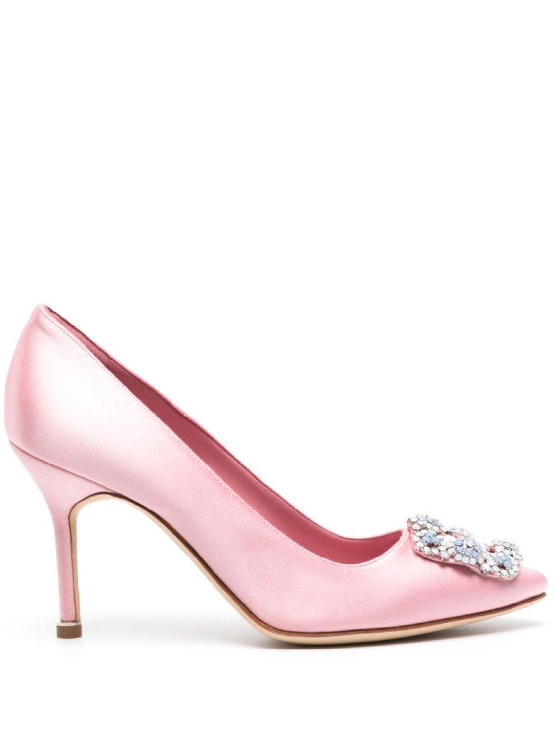 

Manolo Blahnik туфли-лодочки Hangisi 105 с кристаллами, розовый