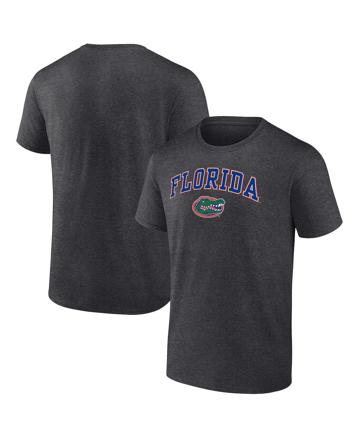 

Мужская футболка с логотипом Heather Charcoal Florida Gators Campus Fanatics