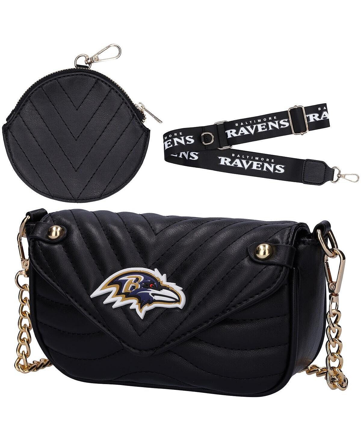 

Женская кожаная сумка на ремешке Baltimore Ravens Cuce, черный