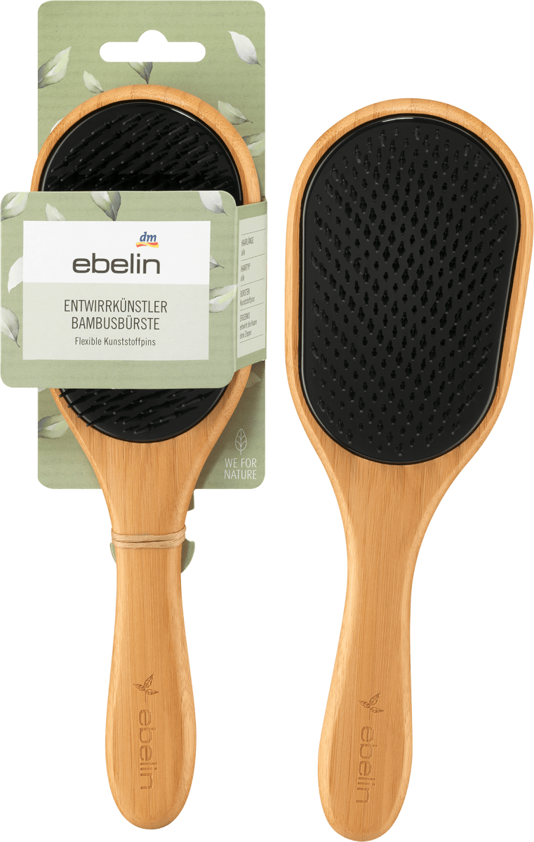 цена Бамбуковая щетка для распутывания волос с ручкой 1 шт. ebelin