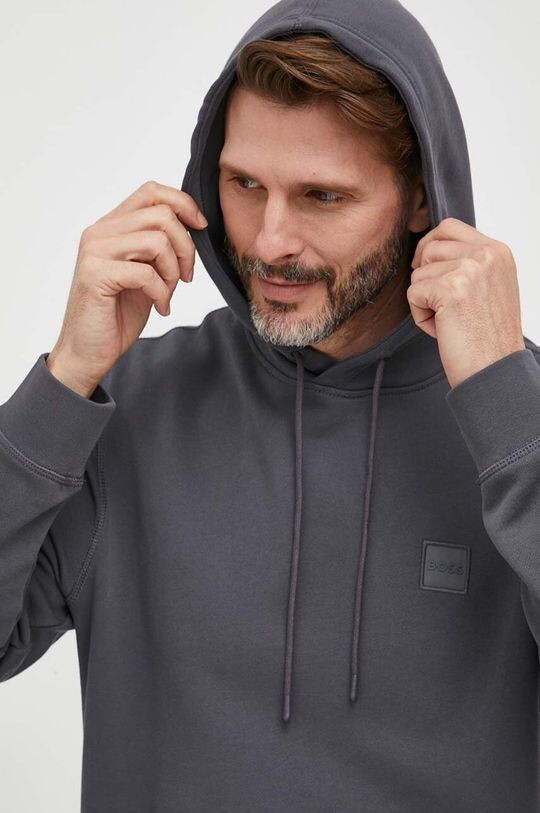 

BOSS BOSS CASUAL толстовка из хлопка Boss Orange, серый