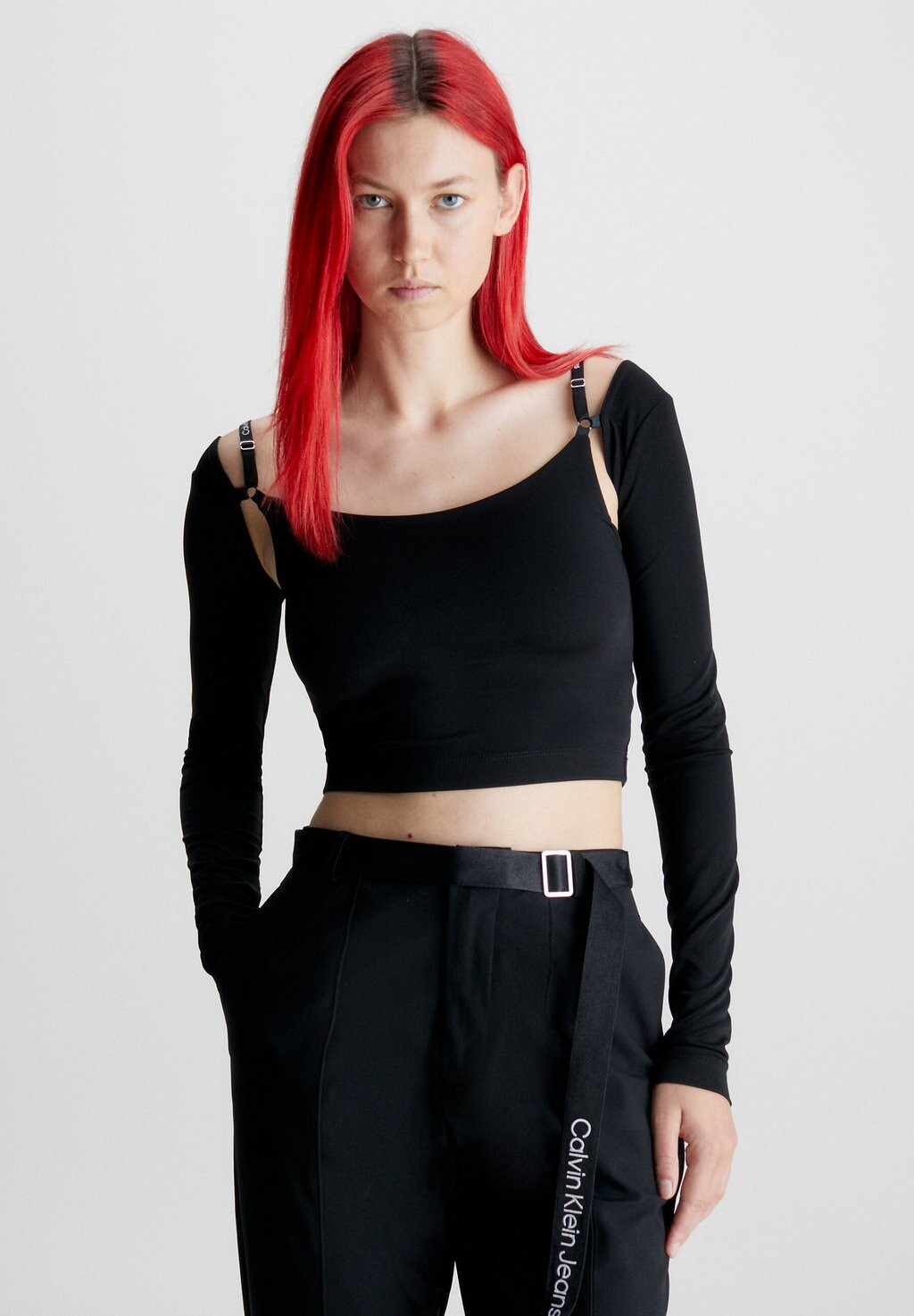 

Футболка с длинными рукавами РЕМЕНЬ ДЕТАЛИ Calvin Klein Jeans, ck черный