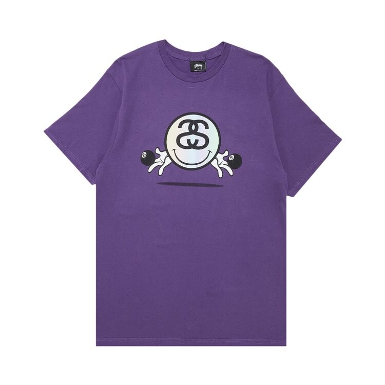 Футболка Stussy Smiley Link 'Purple', фиолетовый