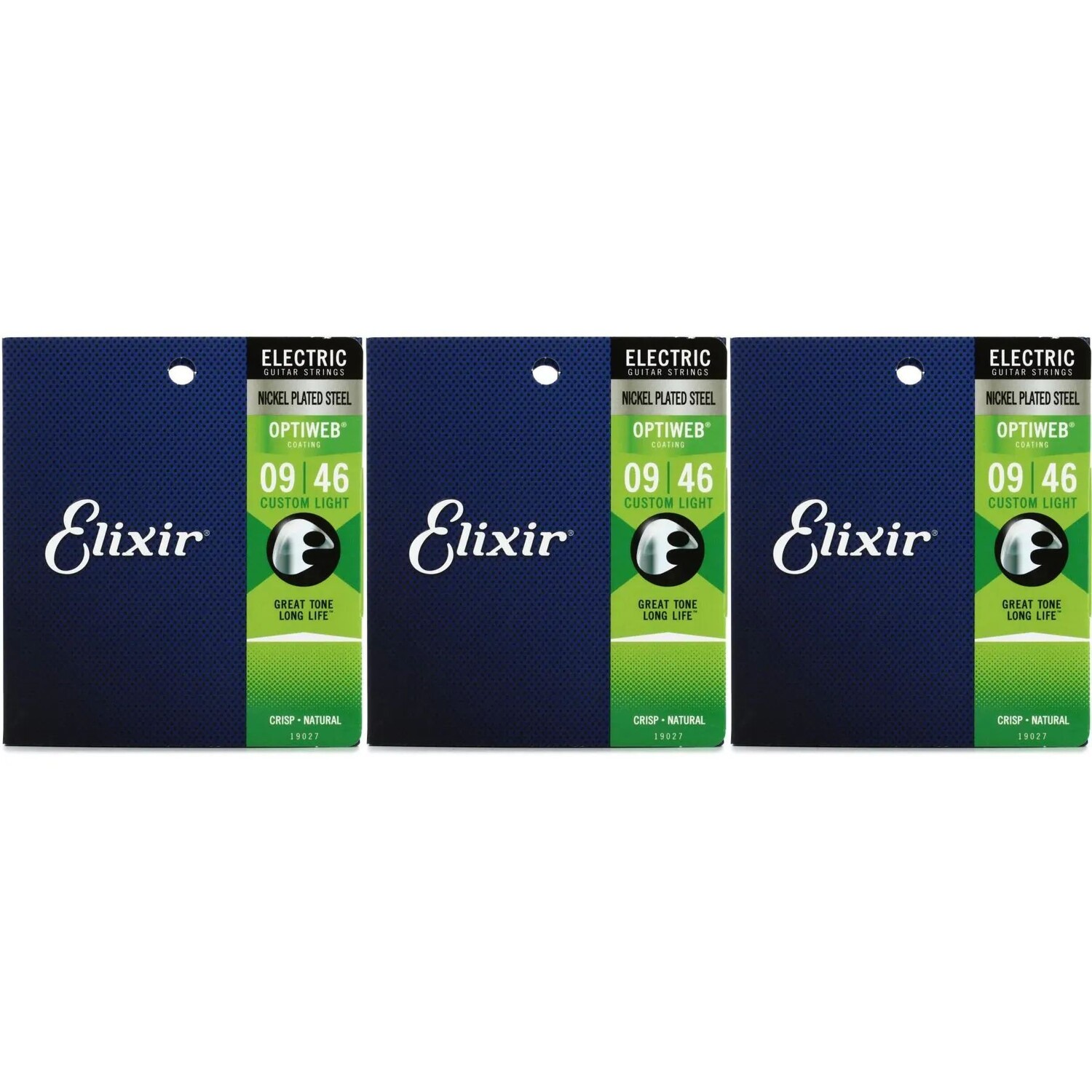 

Elixir Strings 19027 Струны для электрогитары Optiweb — .009-.046 Custom Light (3 шт.)