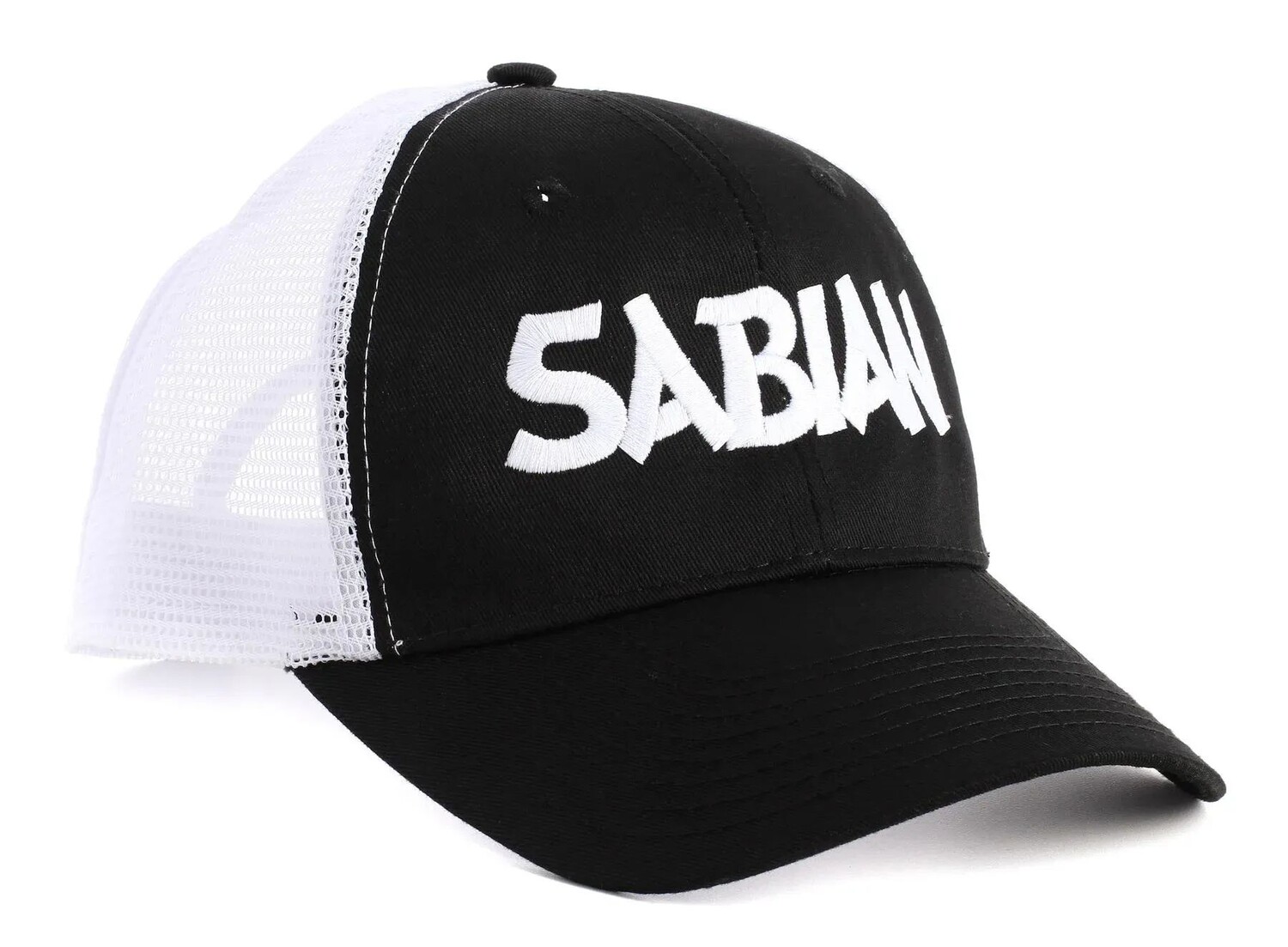 

Бейсбольная кепка с логотипом Sabian - черно-белая сетка