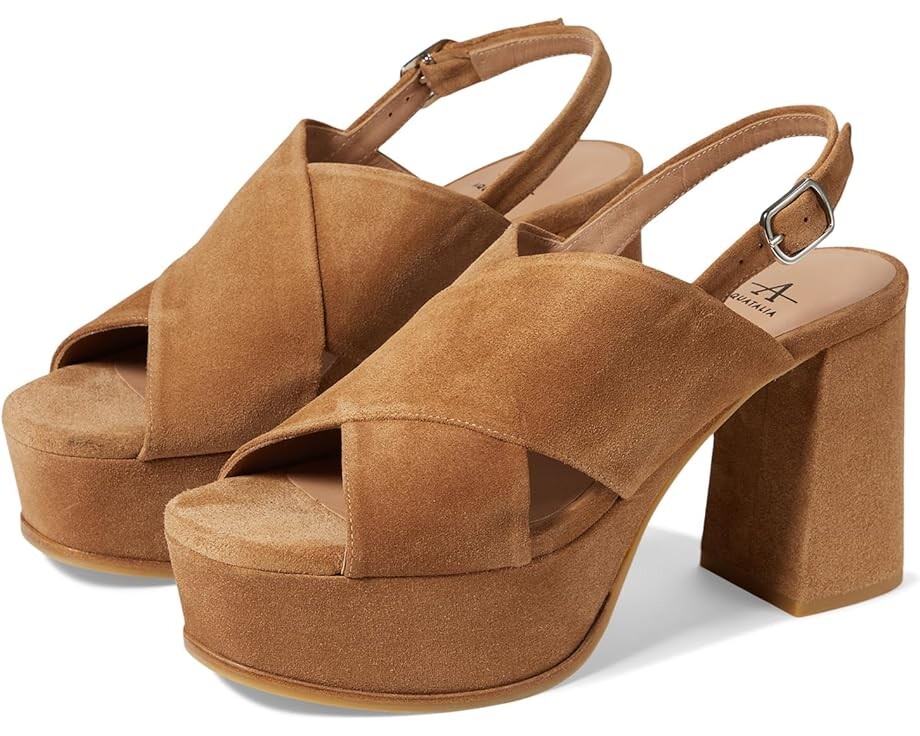 

Сандалии Aquatalia Nadina Suede Platform, цвет Whiskey