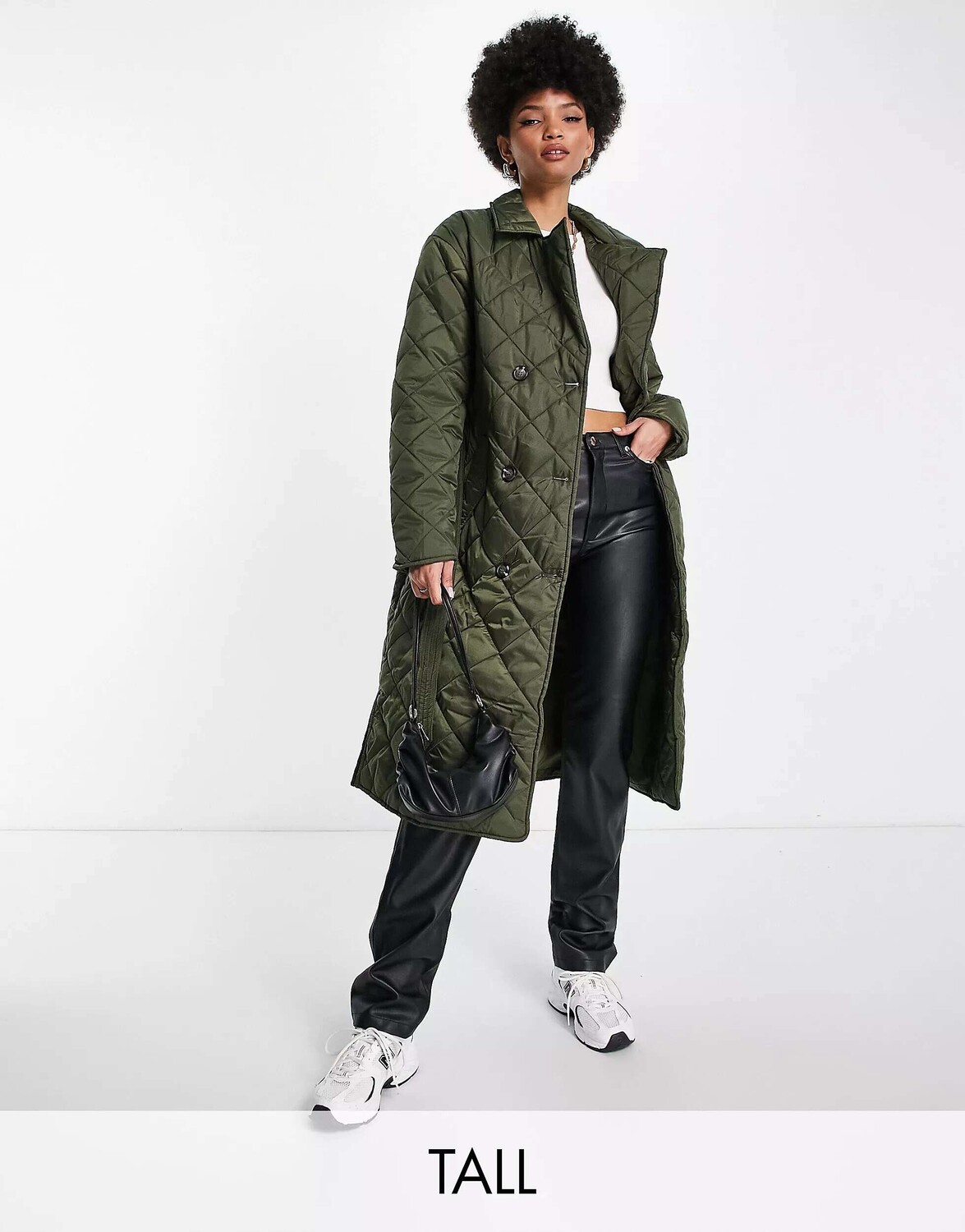 

Стеганое пальто макси Vero Moda цвета хаки