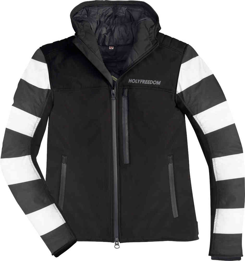 Мотоциклетная текстильная куртка Prison Softshell HolyFreedom, черно-белый цена и фото