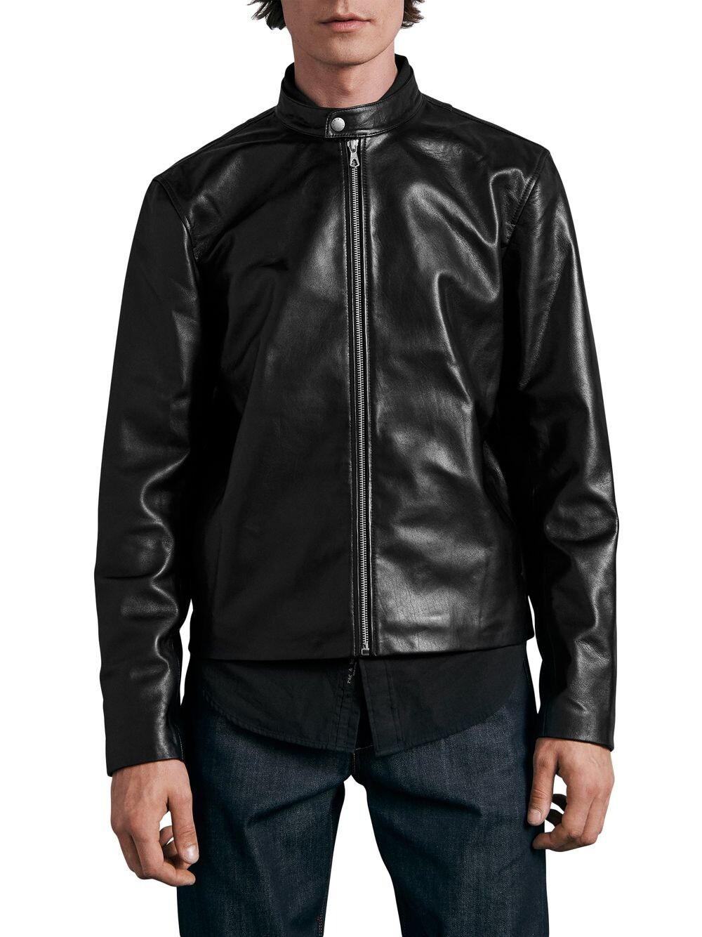 

ICONS Архив Cafe Racer Кожаная куртка rag & bone, черный