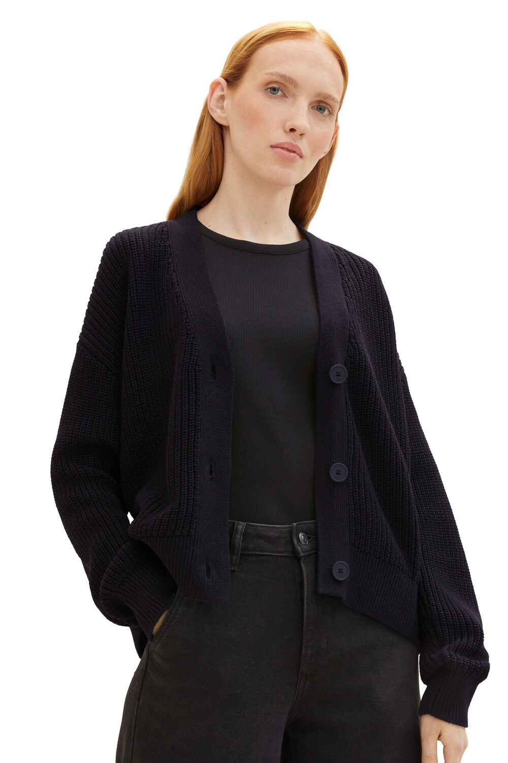 

Кардиган - Черный - Классический крой Tom Tailor Denim, черный