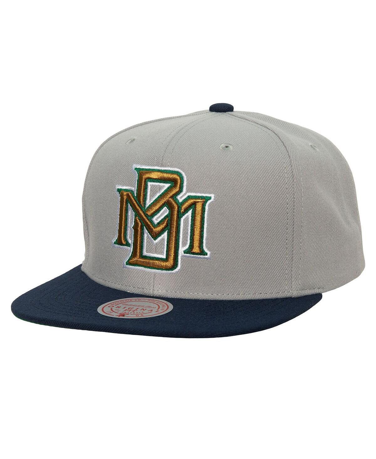 

Мужская серая выездная бейсболка Milwaukee Brewers Cooperstown Collection Snapback Mitchell & Ness