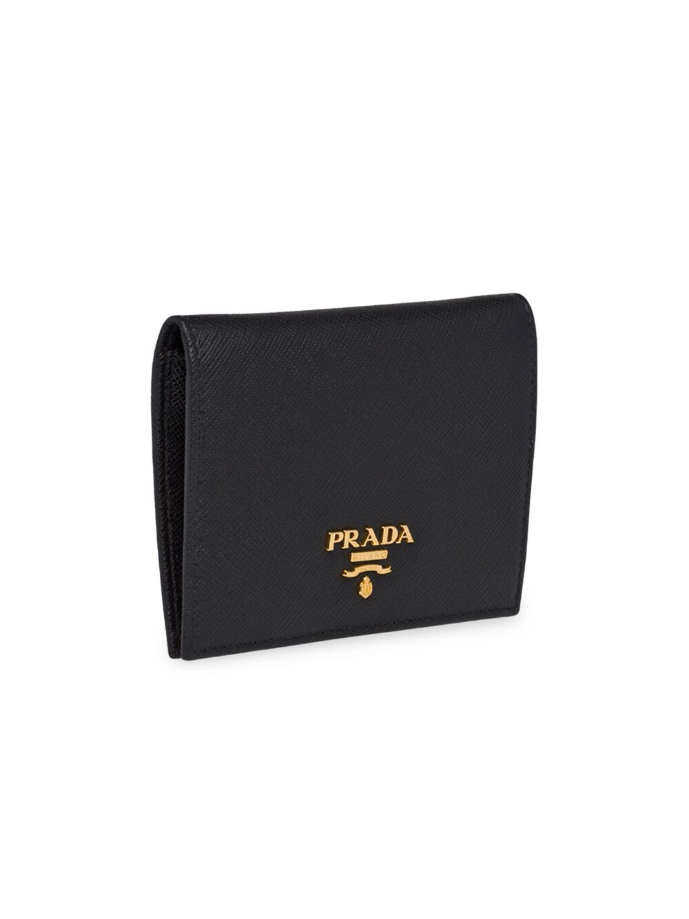 

Маленький кошелек из сафьяновой кожи Prada, черный
