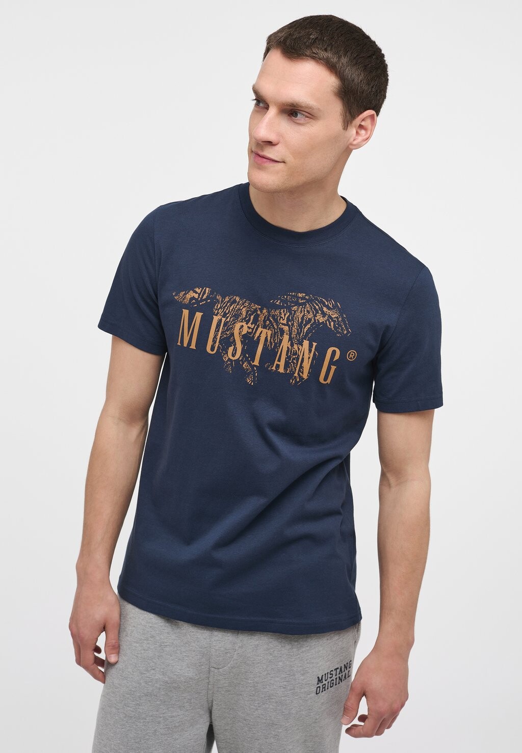 

Футболка с принтом Mustang, синий