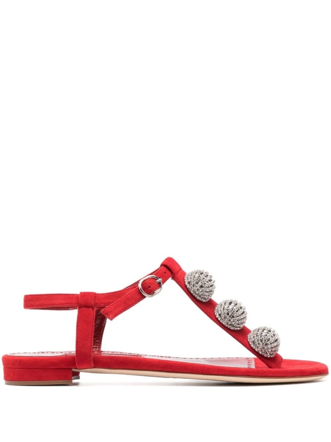

Manolo Blahnik сандалии с кристаллами, красный