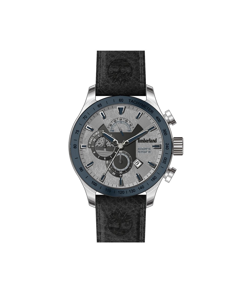 Stranton TDWGF2100203 мужские кожаные часы с белым ремешком Timberland, черный