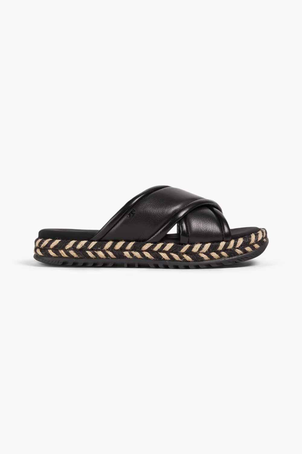

Шлепанцы из фактурной кожи Tory Burch, черный