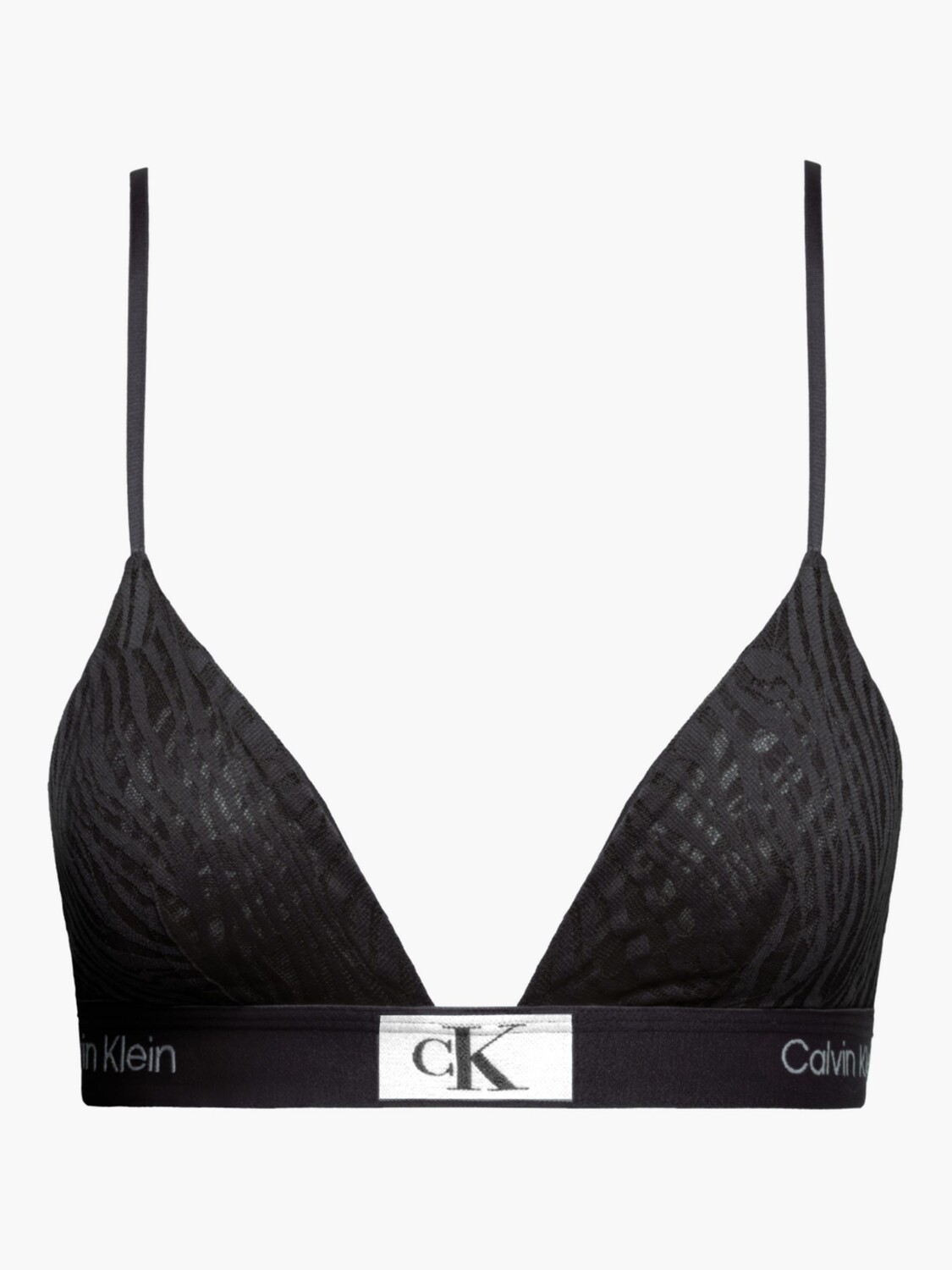 

Кружевной бюстгальтер с треугольными чашками Animal Calvin Klein, черный