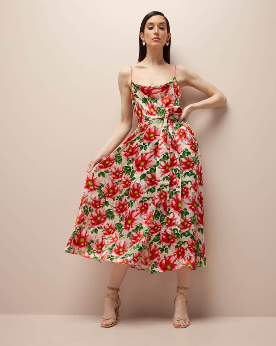 

Платье миди Samantha с воротником-хомутом Alice + Olivia