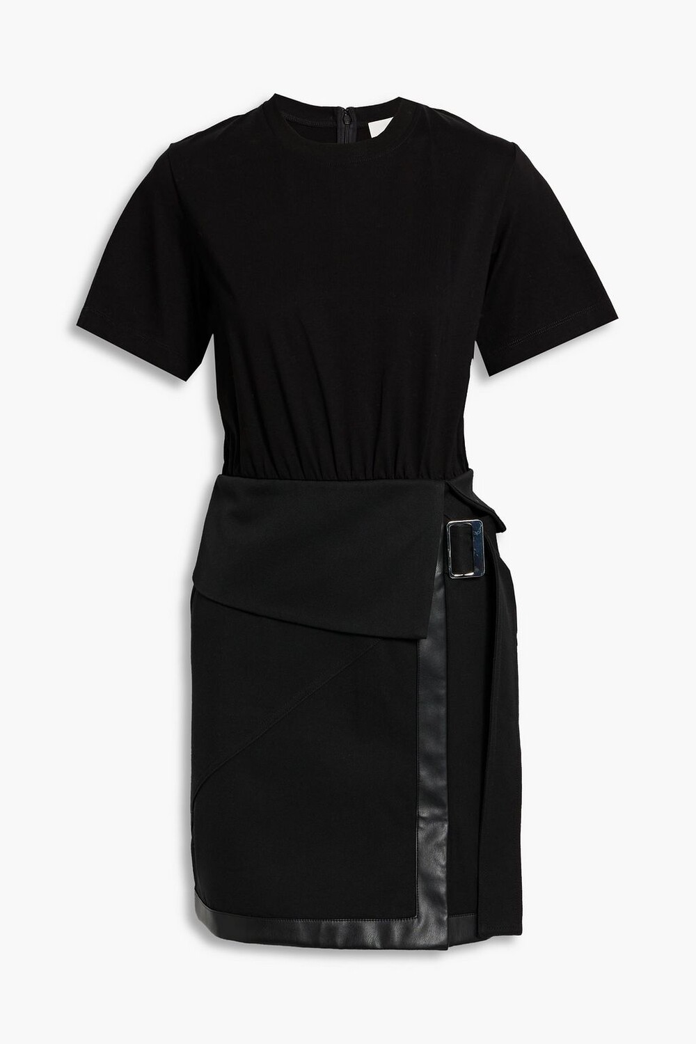 

Платье мини из габардина со вставками из хлопкового джерси 3.1 PHILLIP LIM, черный