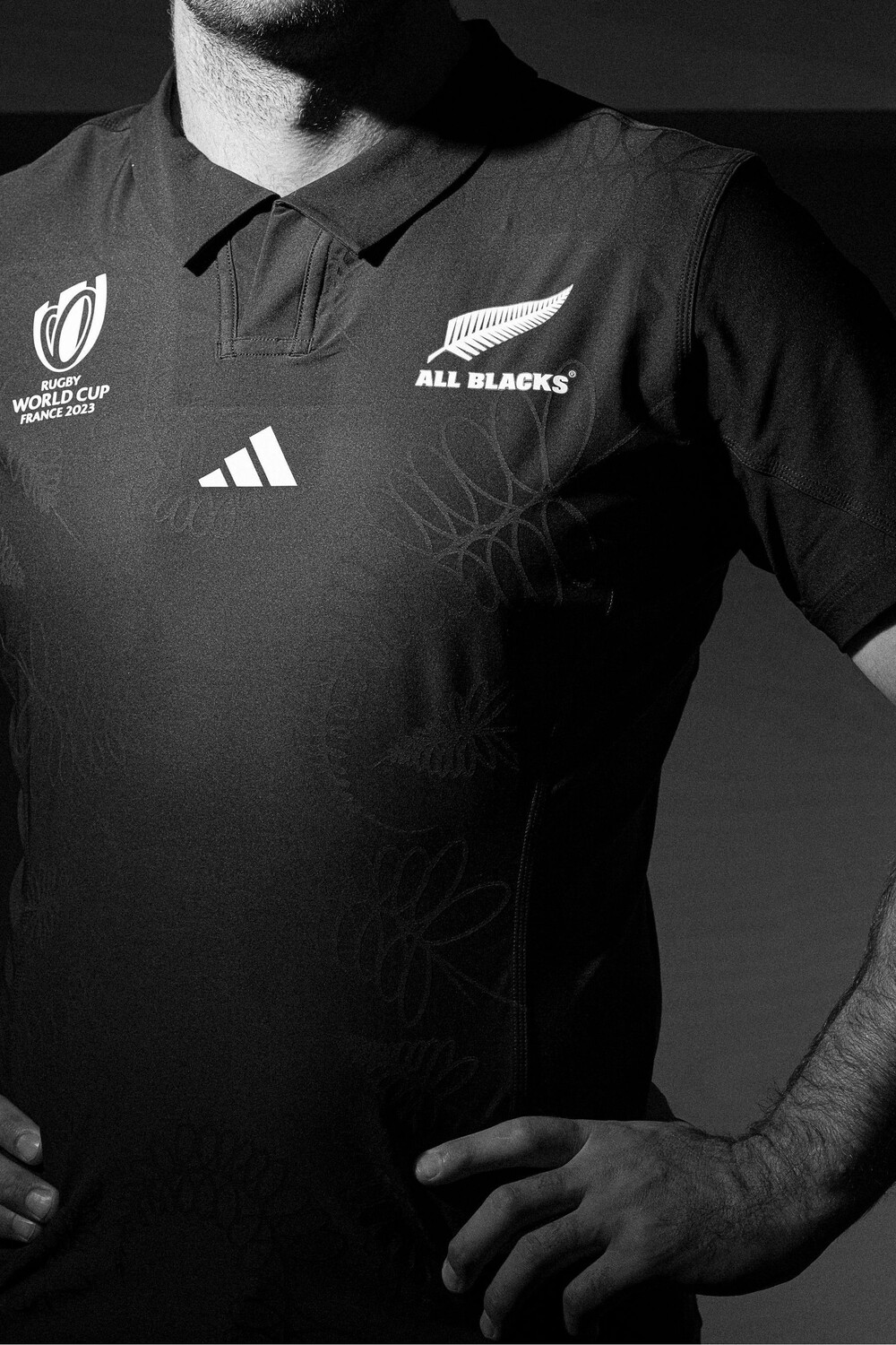 

Черная домашняя майка Чемпионата мира по регби черного цвета adidas, черный