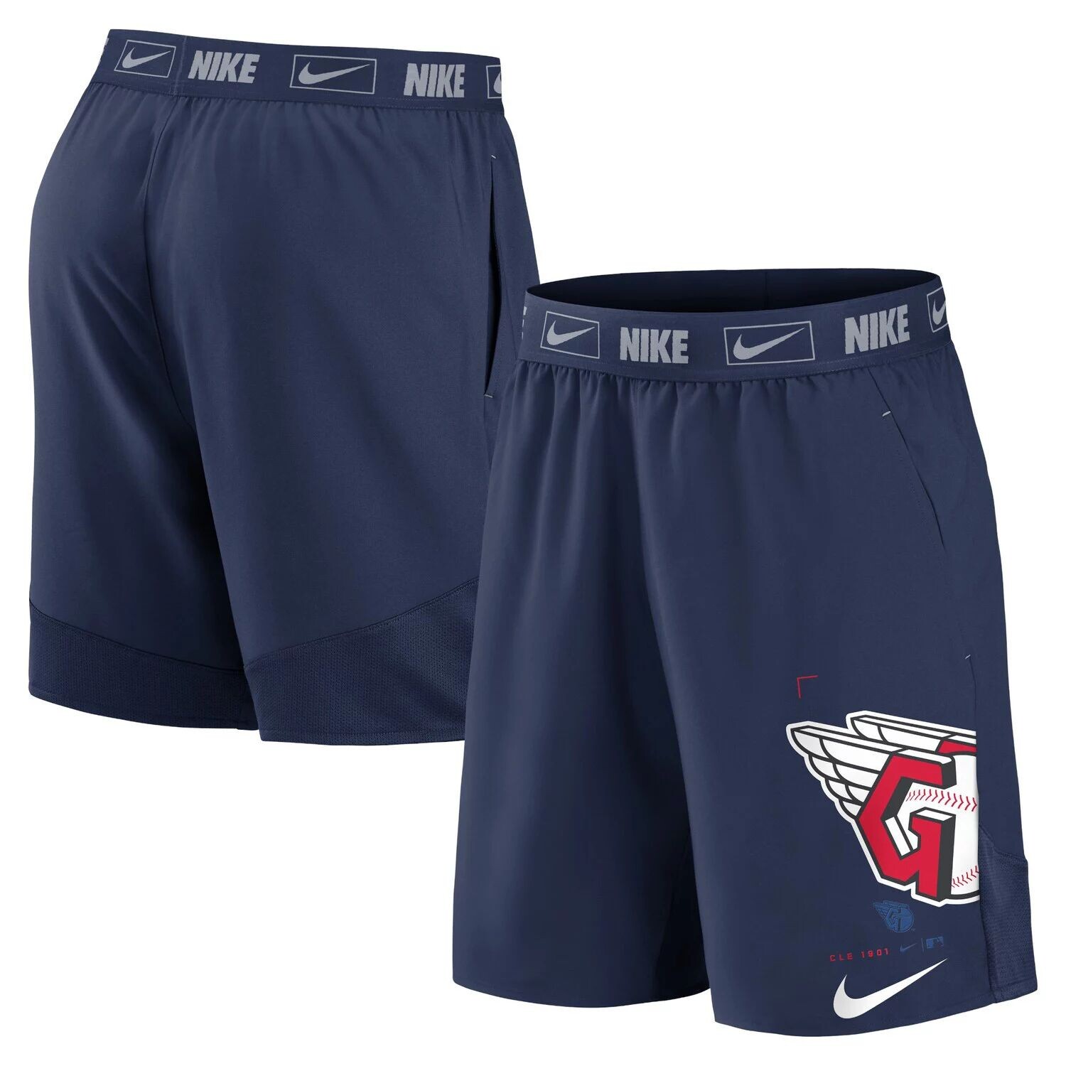 

Мужские темно-синие шорты Cleveland Guardians Bold Express Performance Nike