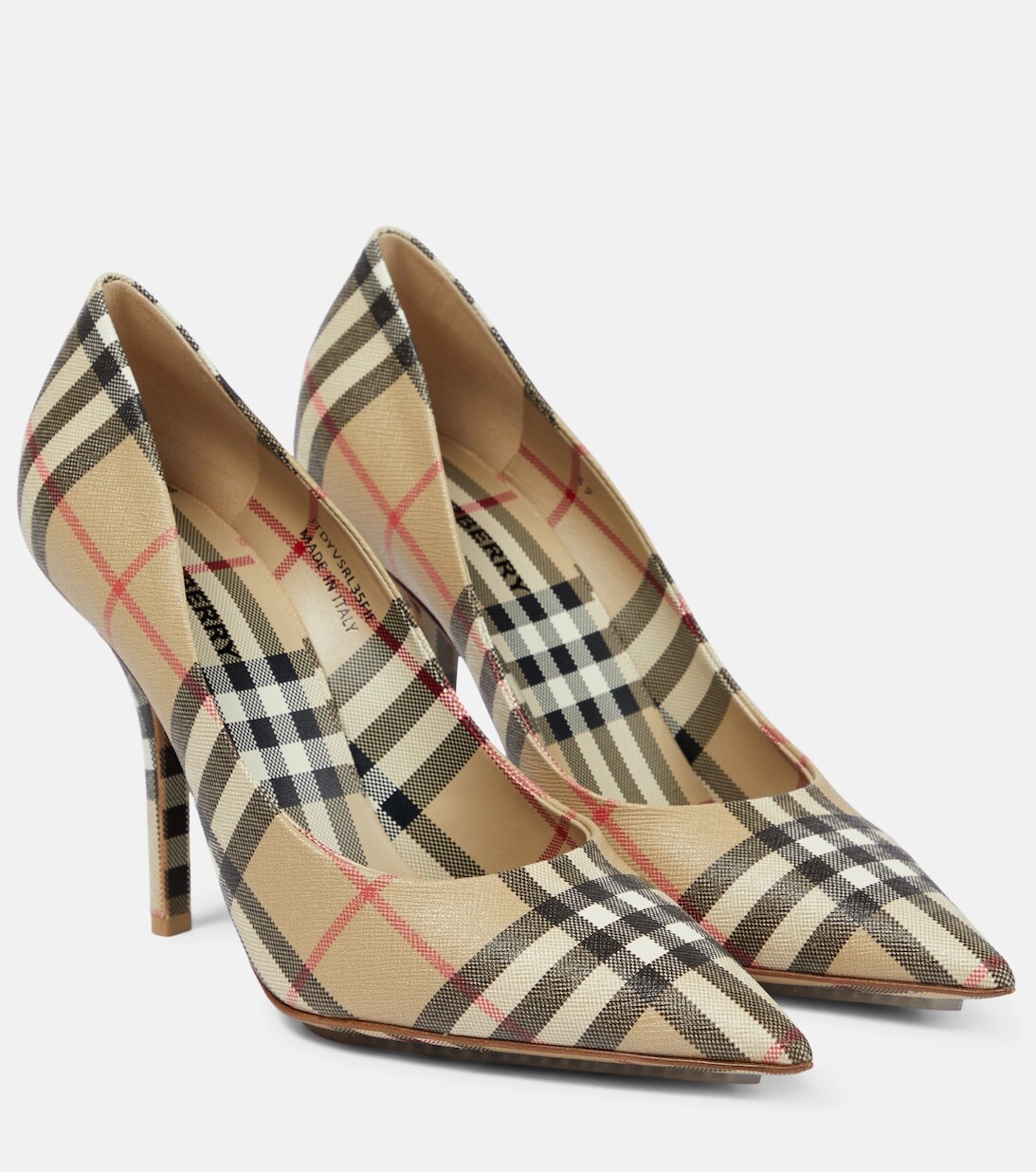

Парусиновые туфли-лодочки в клетку Vintage Check Burberry, разноцветный