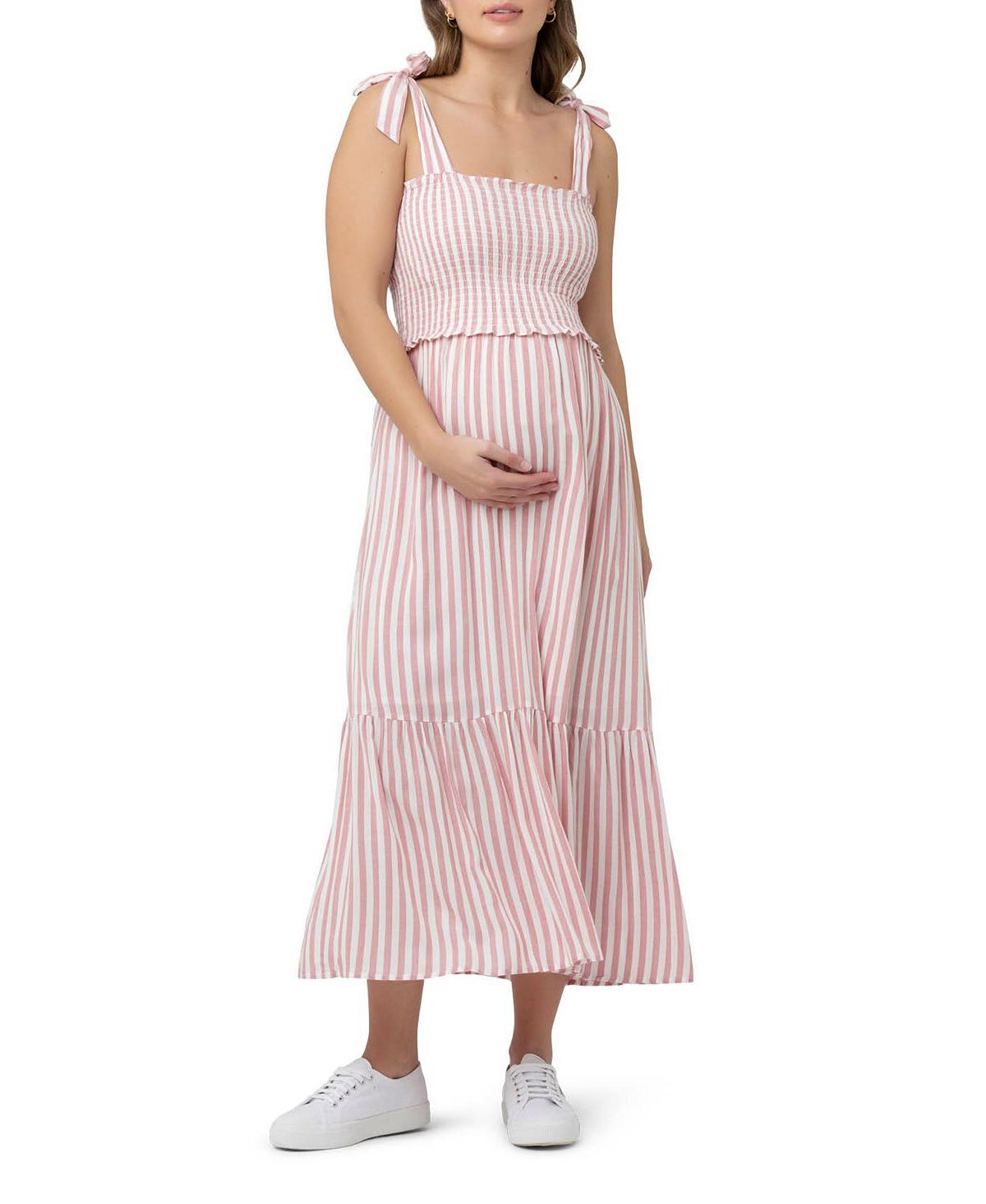 Платье Ollie St со сборками для беременных Ripe Maternity