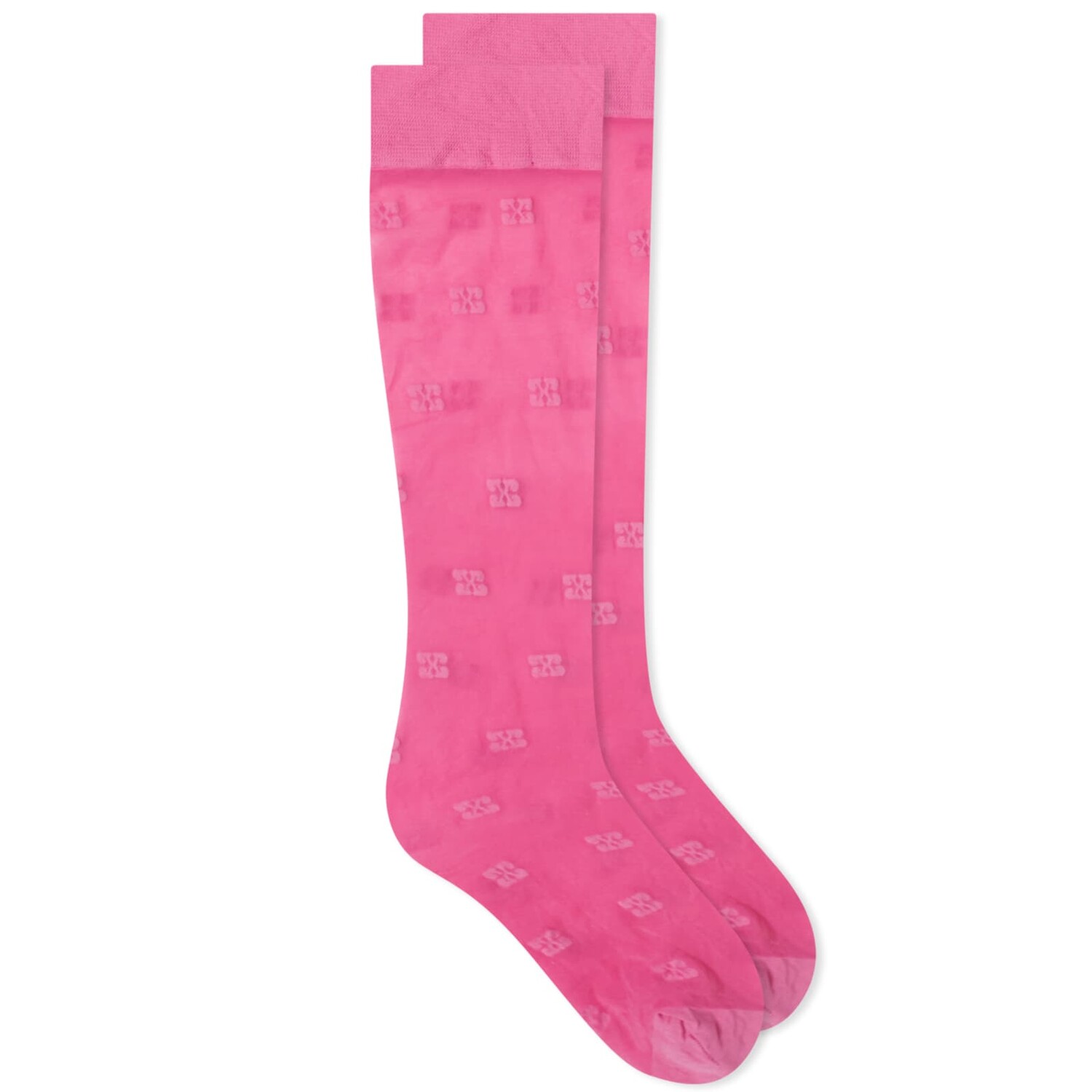 

Носки Ganni Butterfly Lace, цвет Shocking Pink