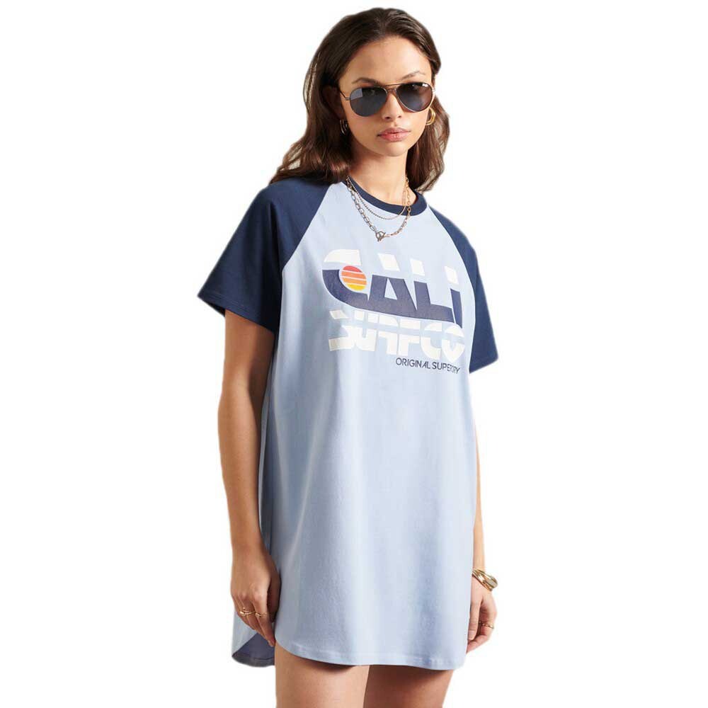 

Короткое платье Superdry Cali Surf Raglan, синий