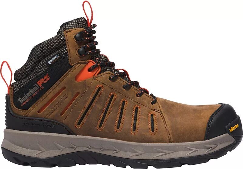 

Мужские водонепроницаемые рабочие ботинки Timberland PRO Trailwind с закрытым носком, коричневый/красный