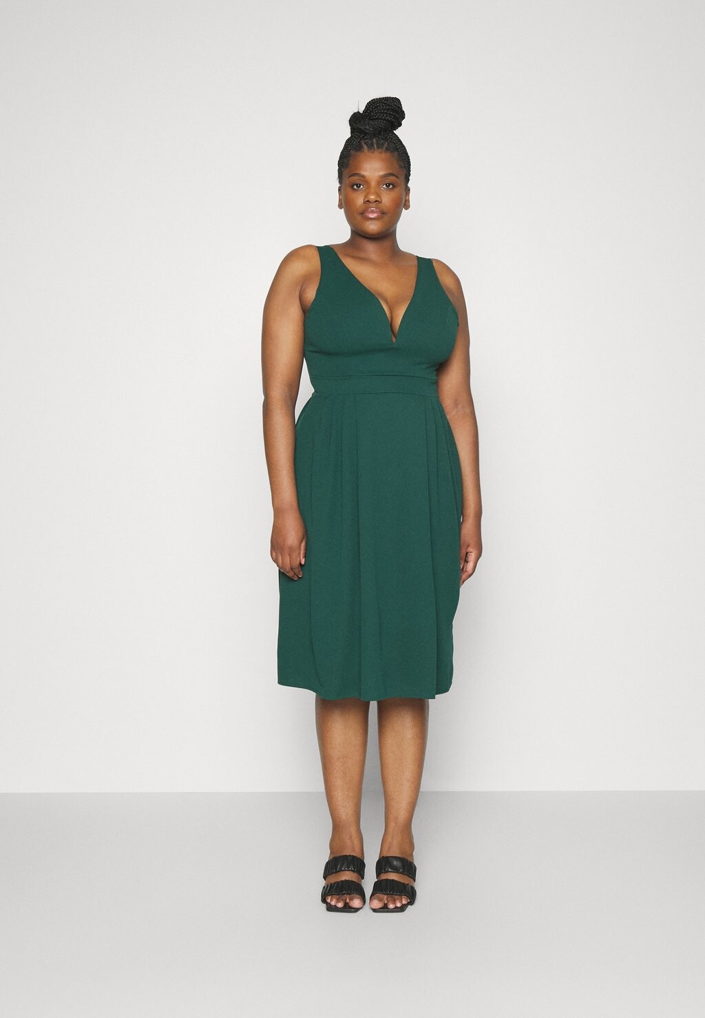 

Дневное платье KANDY V NECK MIDI Wal G, цвет forest green