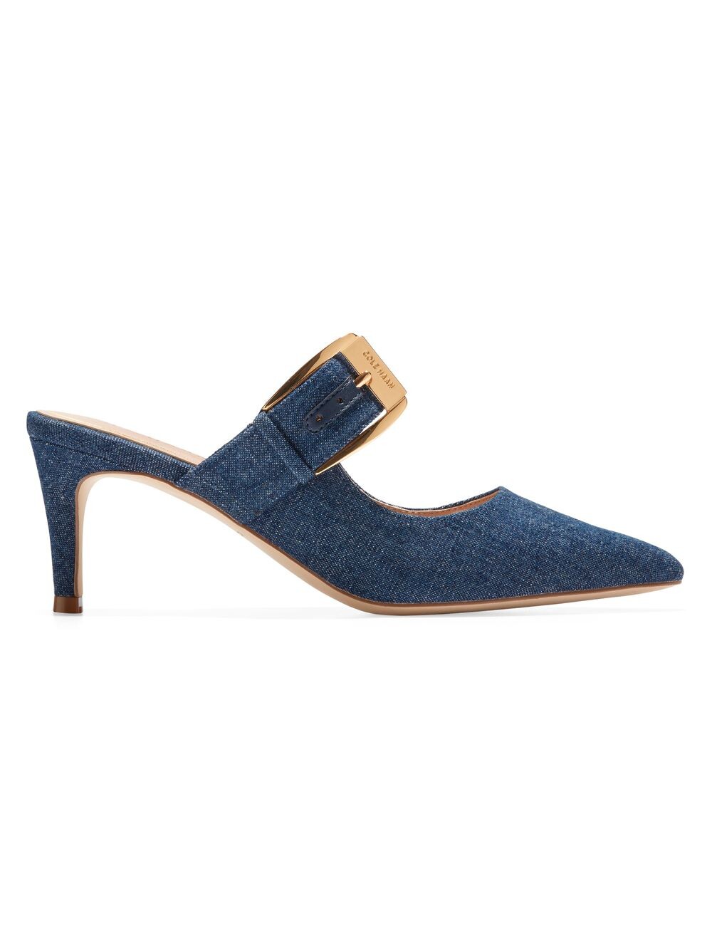 

Джинсовые мюли с пряжкой Vandam 65MM Cole Haan, синий