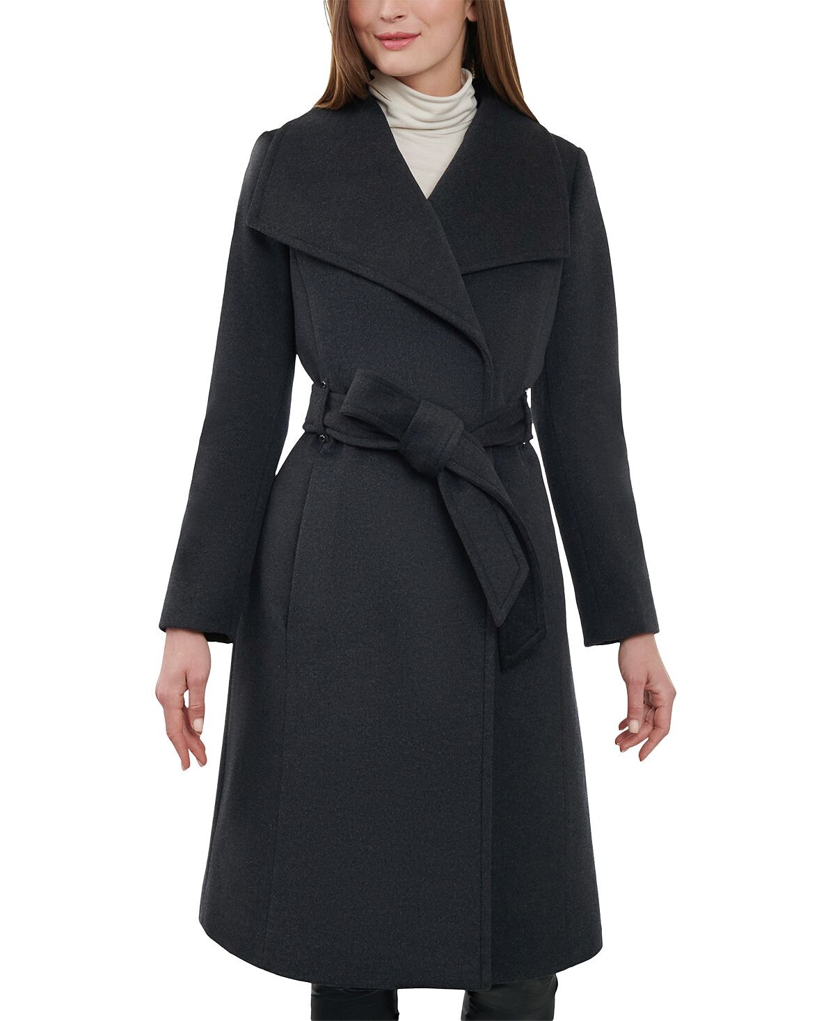 

Женское пальто с запахом и поясом Anne Klein