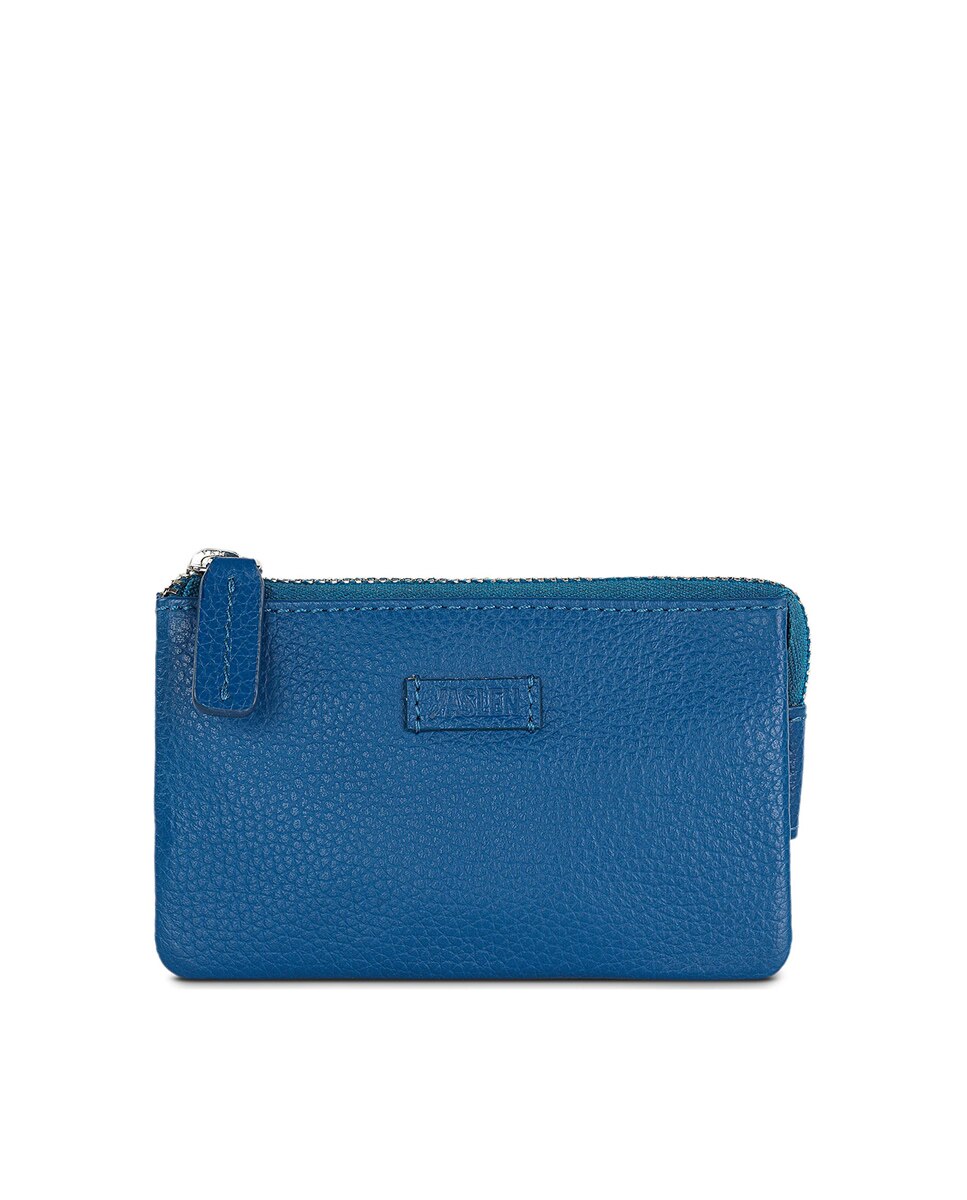 Женский кожаный кошелек Antwerp синего цвета с RFID-защитой Jaslen, синий