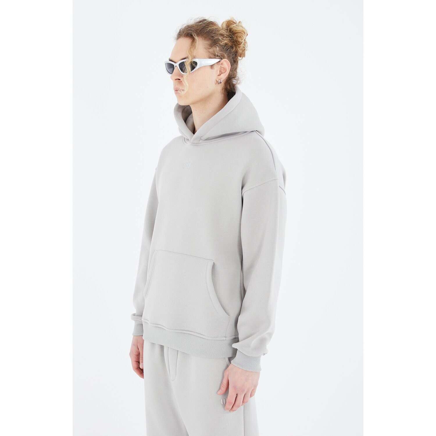 Толстовка Megaman Oversize Fit Basic Hoodie, серый
