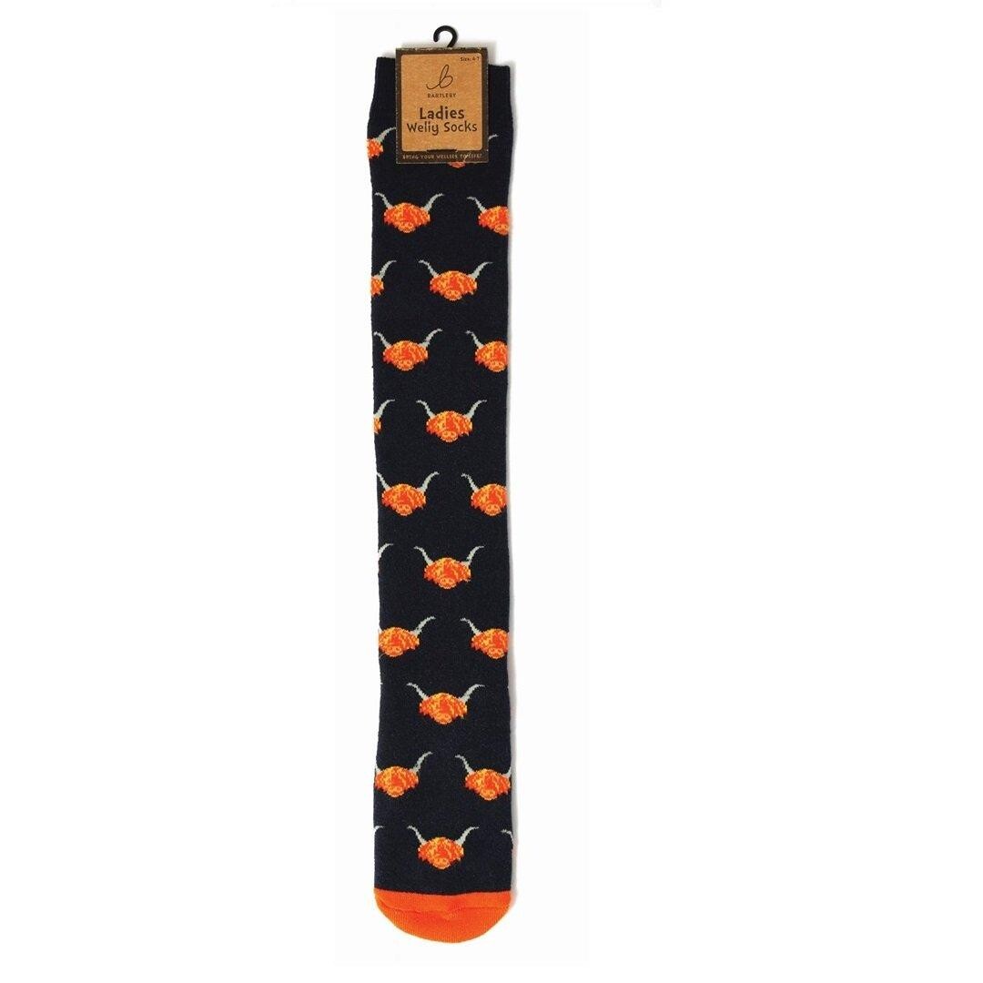 

Носки Welly с принтом Highland Cow Bartleby, мультиколор