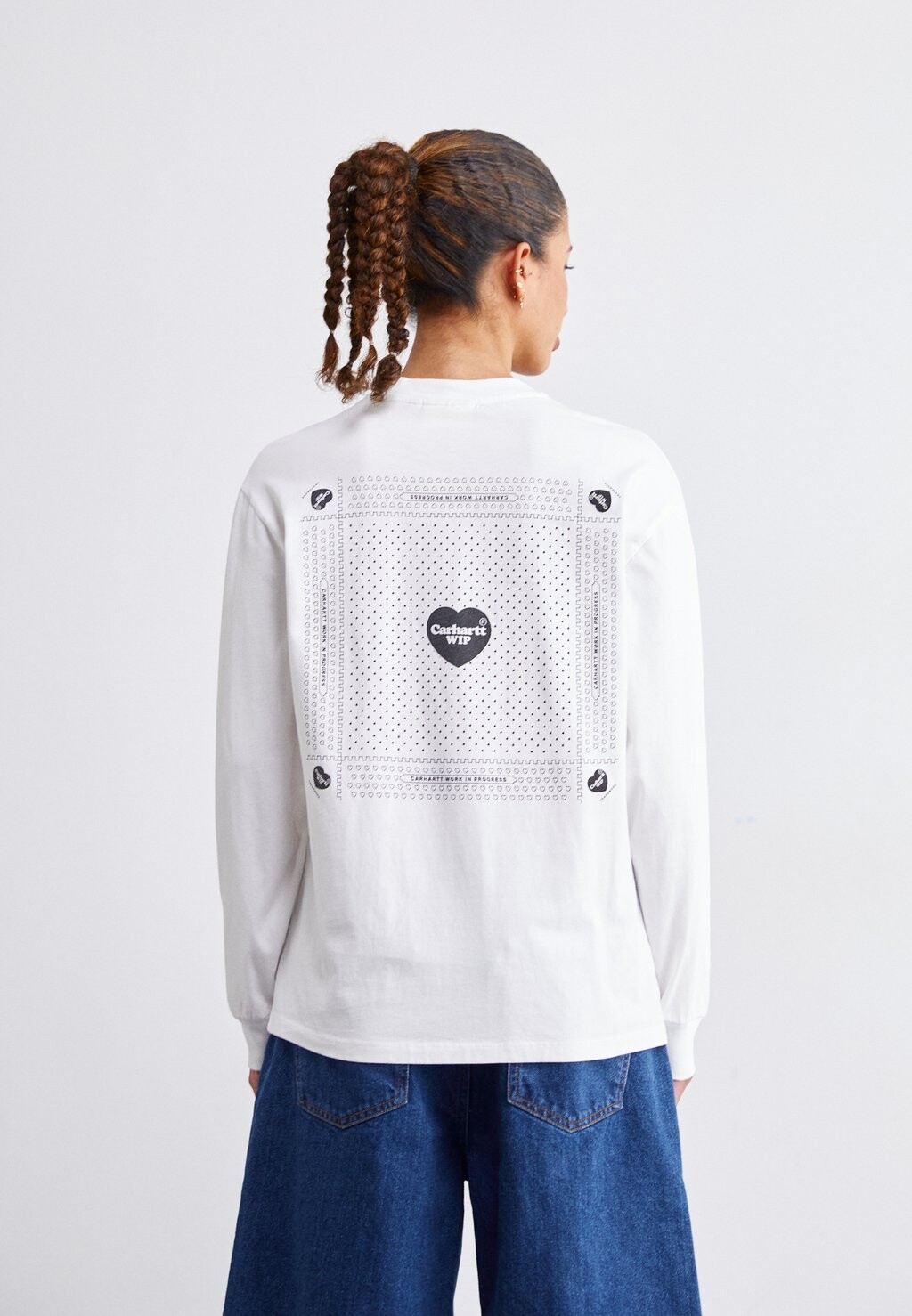

Футболка с длинным рукавом Heart Bandana Carhartt WIP, цвет white/black