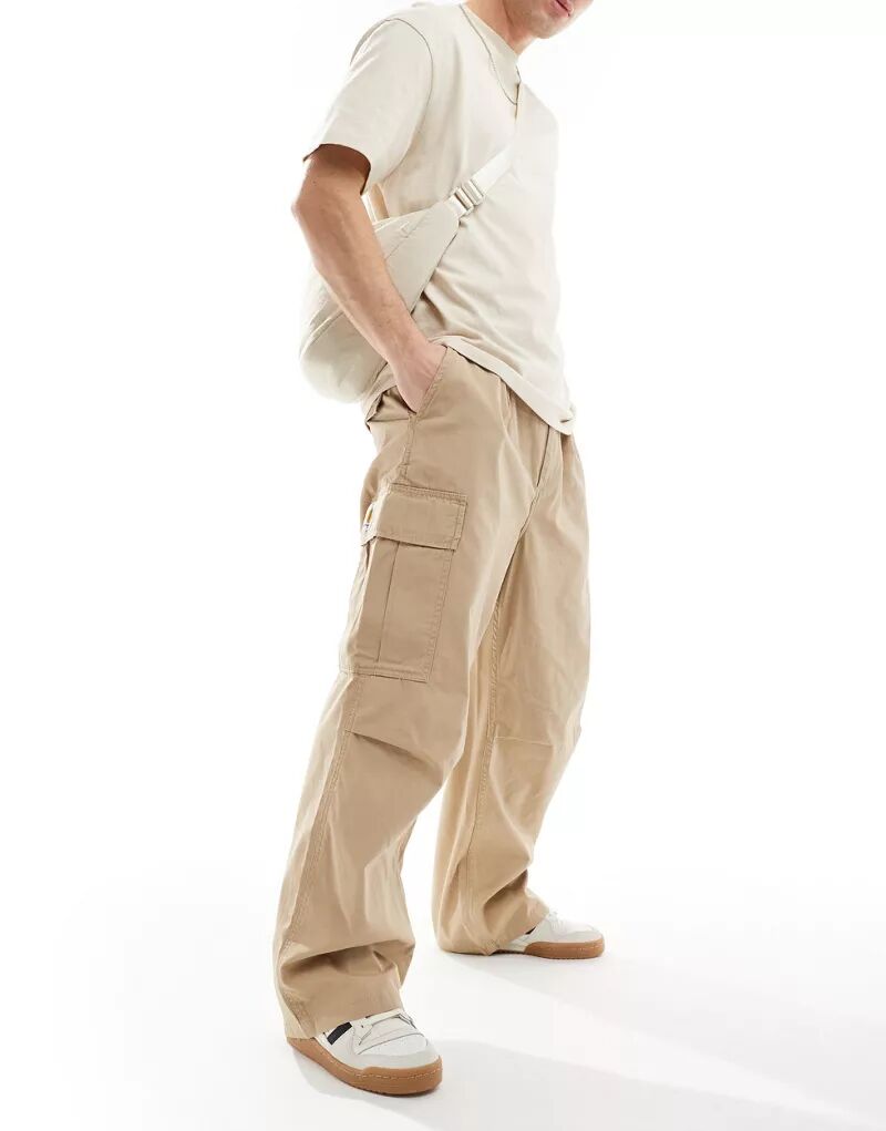 Бежевые брюки карго Carhartt WIP Cole