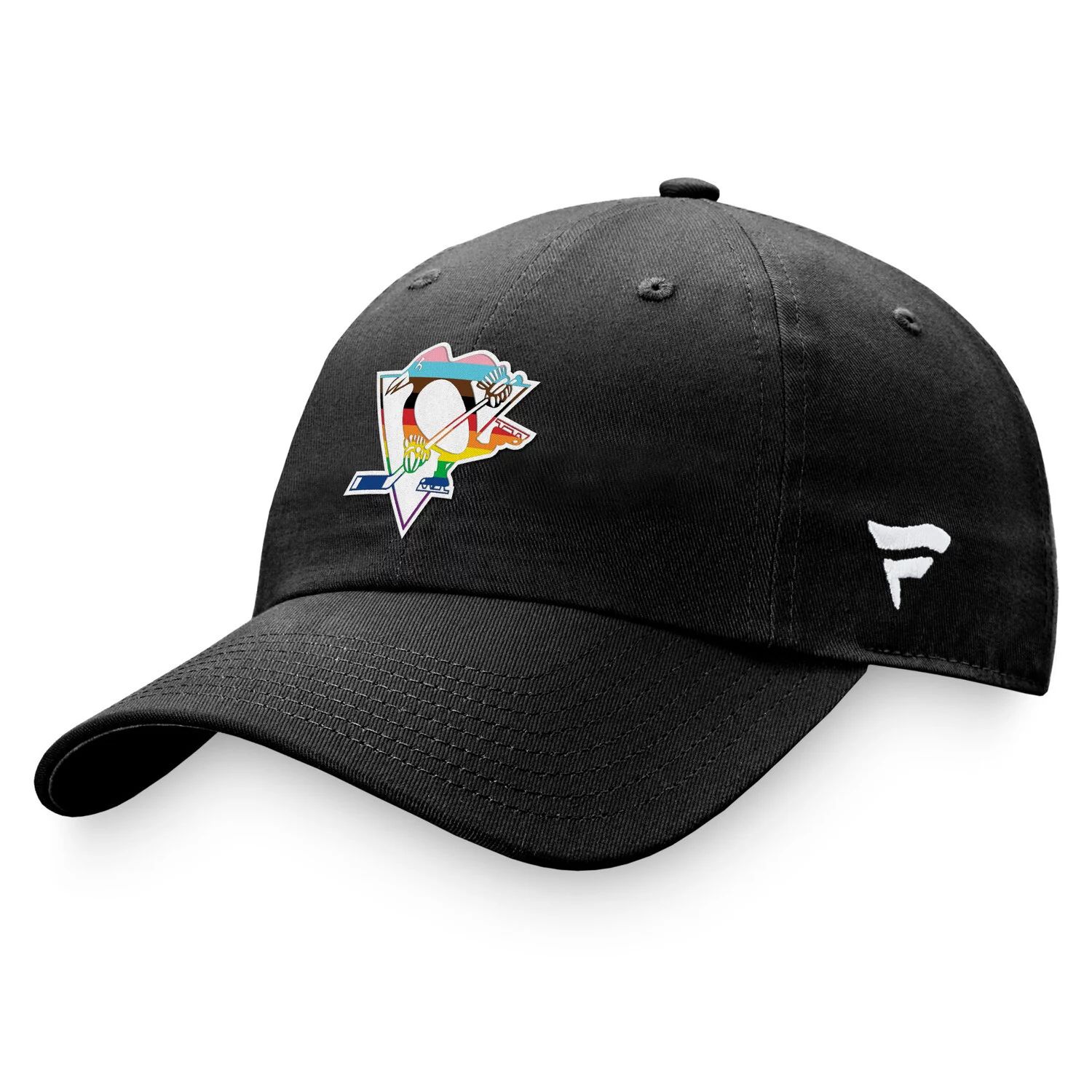 Мужская регулируемая шляпа с логотипом команды Fanatics черного цвета Pittsburgh Penguins Team Pride