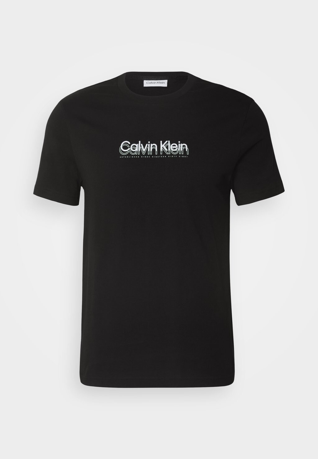 

Футболка с принтом Flock Logo Calvin Klein, черная