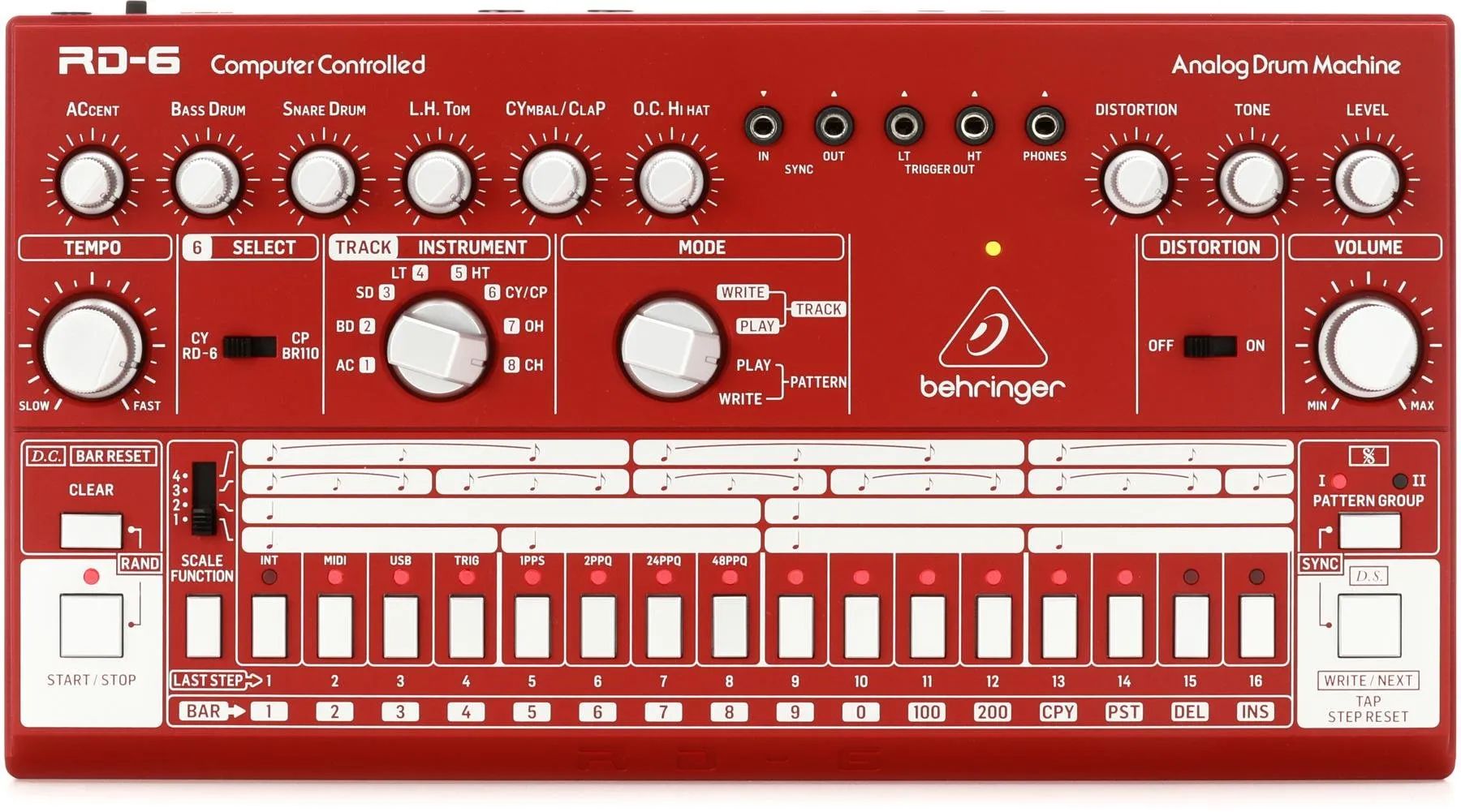 Аналоговая драм-машина Behringer RD-6 — красная – купить с доставкой из-за  рубежа через платформу «CDEK.Shopping»