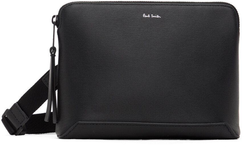 

Черная кожаная сумка Musette Paul Smith