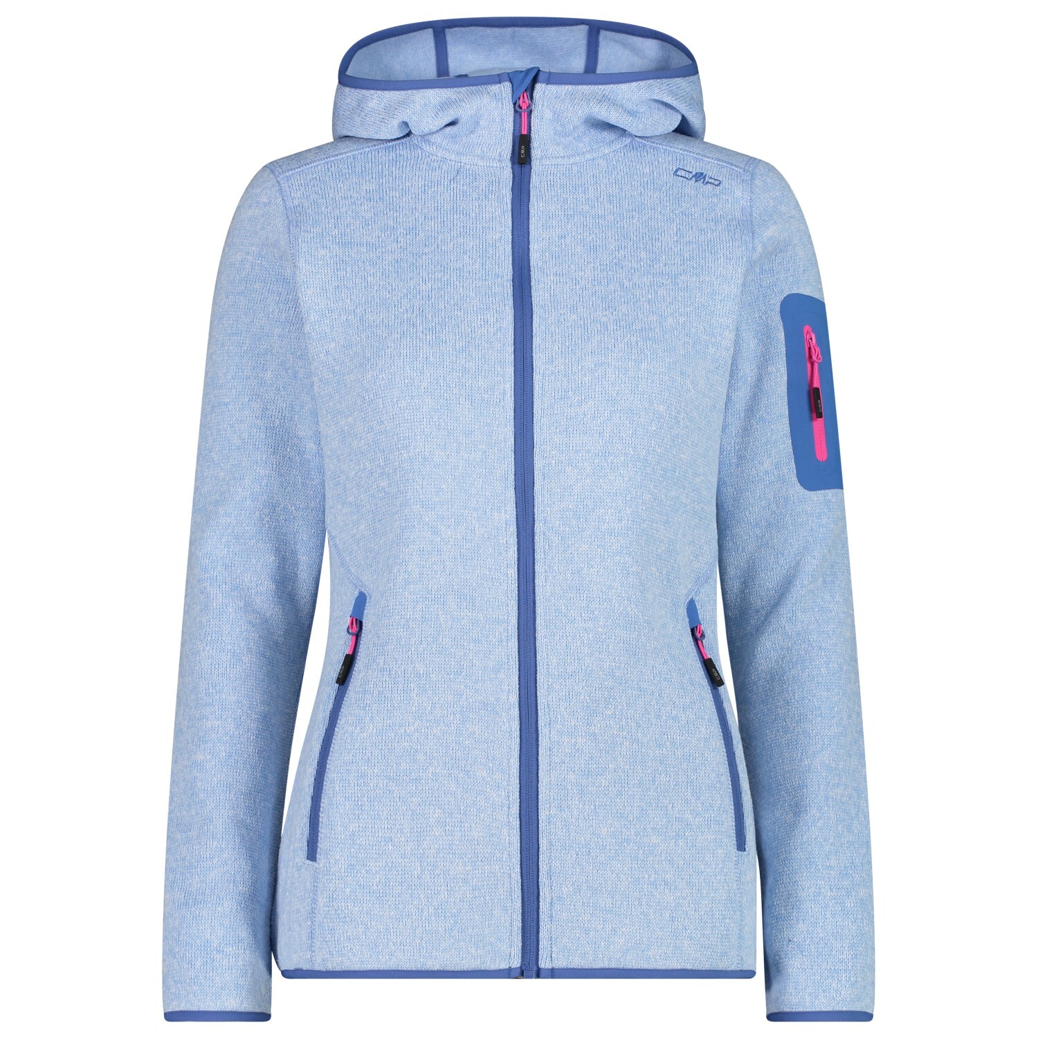 

Флисовая жилетка Cmp Women's Fix Hood Jacquard Knitted 3H19826, цвет Sky/Bianco
